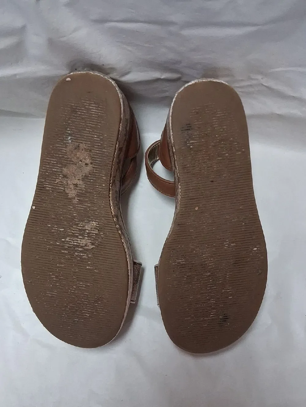 Michael Kors Brown/Tan Platform Ankle-Strap Sandals Size 12 Toddler Girl